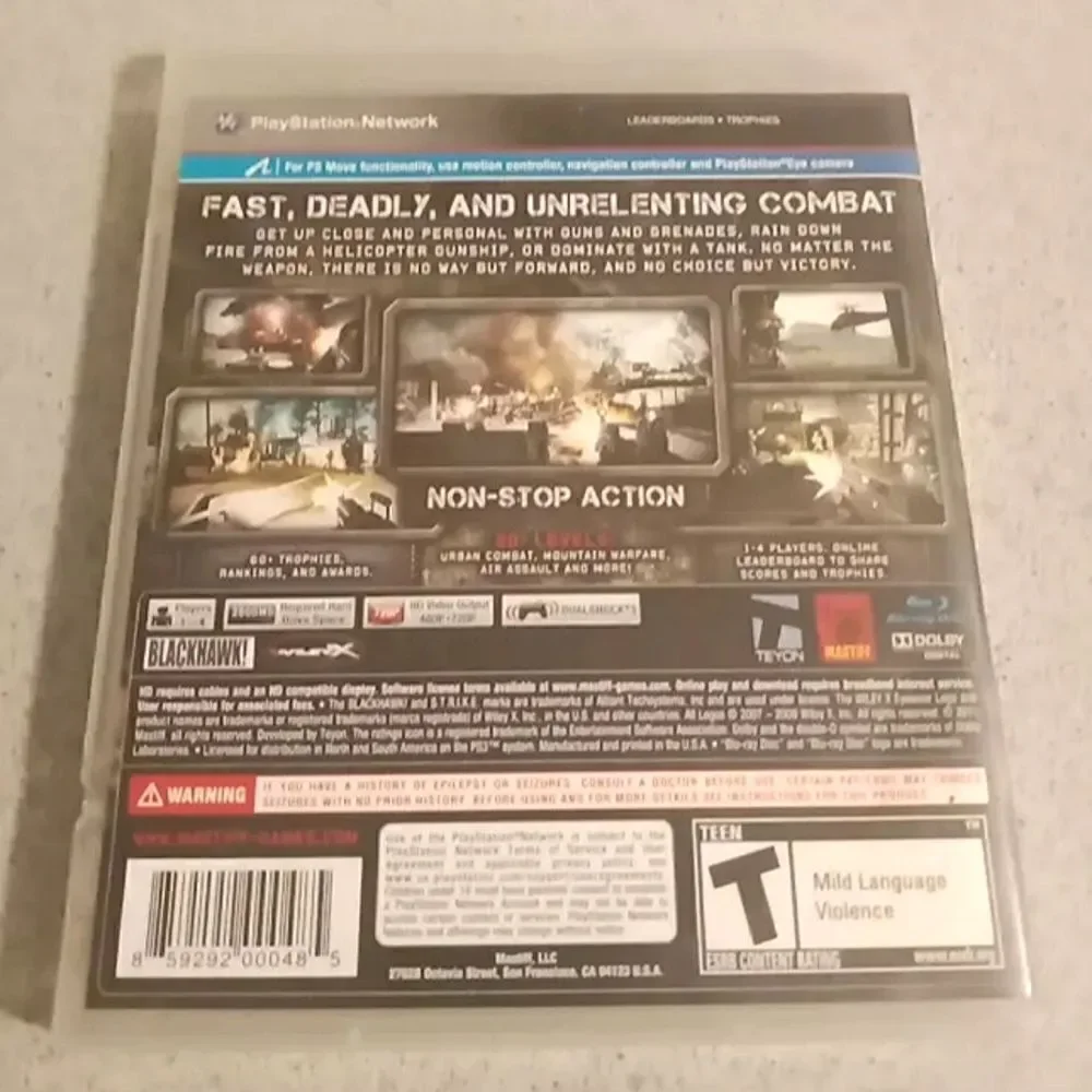 Heavy Fire: Afghanistan (Sony PS3, 2011) COMPLETE! GREAT CONDITION